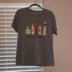 MIS AMIGOS Tequila Graphic T-Shirt - Gray